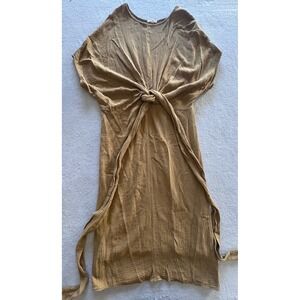 SUUNDAY Dolman Dress in Tapenade Gauze Cotton Womens XS Made in USA